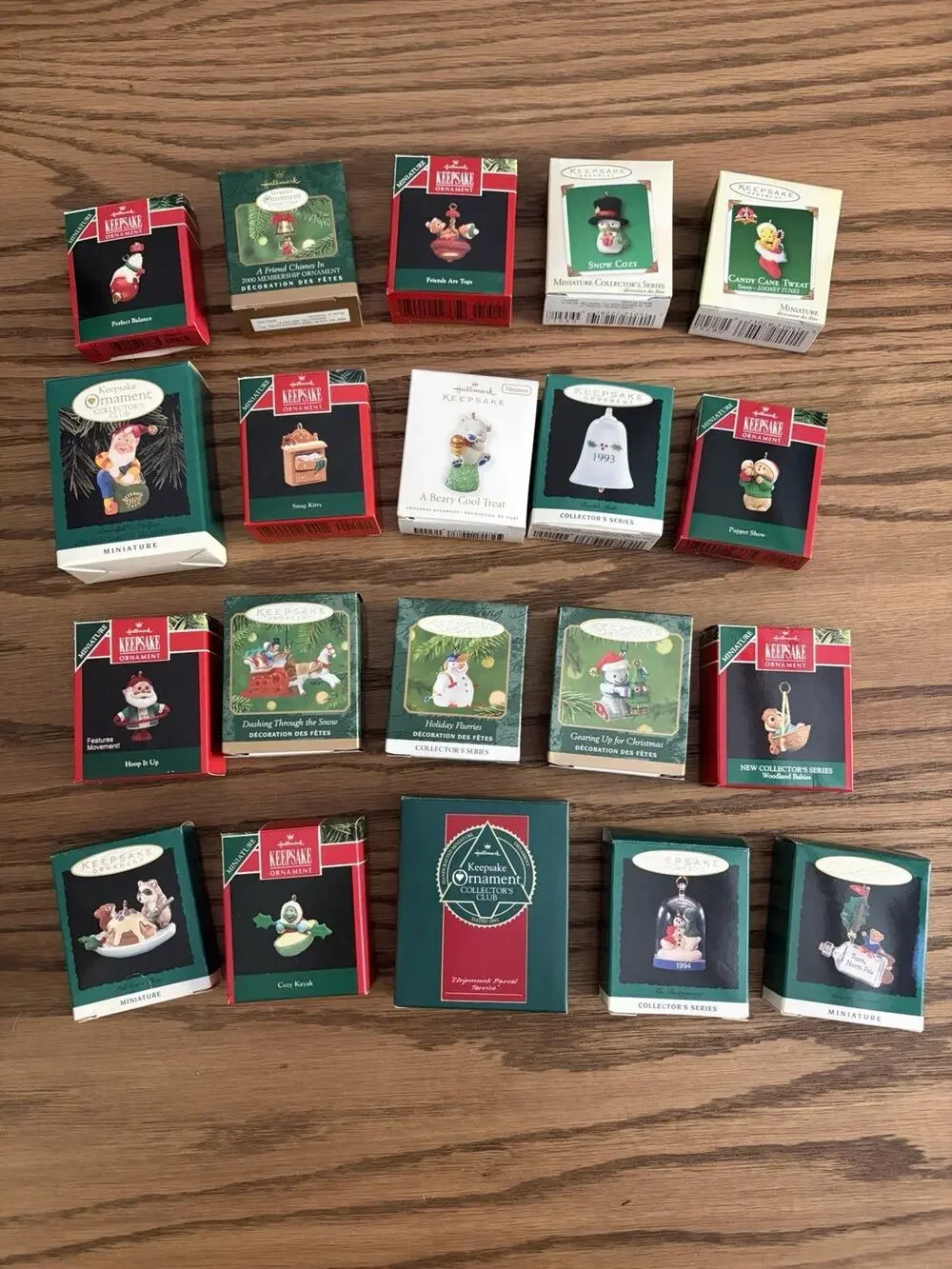 Vintage Hallmark Keepsake Miniature Ornaments Random Lot of 20 with Boxes